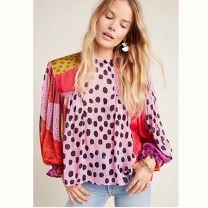ANTHROPOLOGIE BL-NK Miranda blouse size Small P